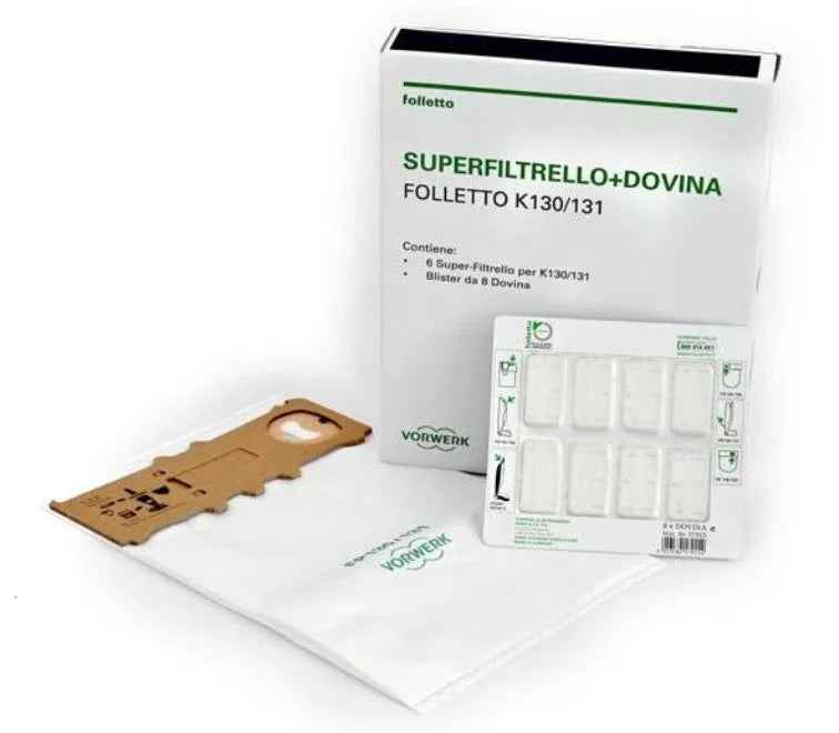 Superfiltrello più dovina K1 per VK130 VK131 originale vorwerk 43729