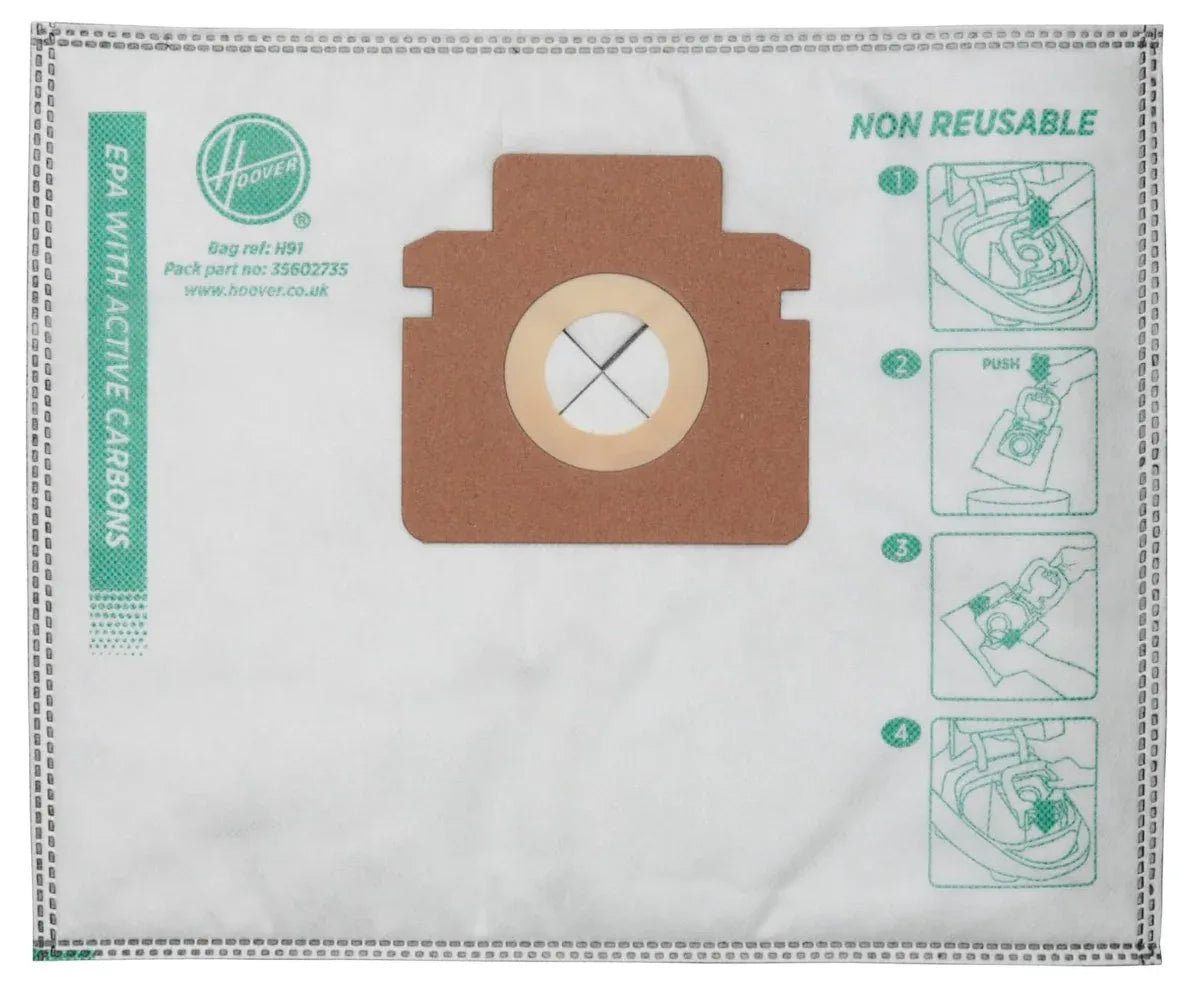 Sacchetti aspirapolvere Hoover H91 originali 35602735 - proricambi.it