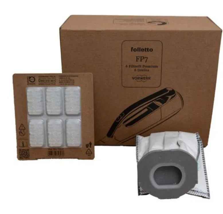 Filtrello premium per VK7 fp7 più dovina 6 pezzi originale vorwerk 02139
