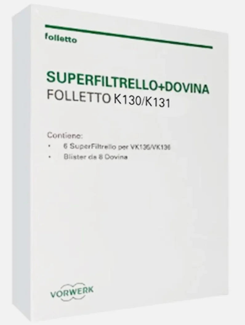 Superfiltrello più dovina K1 per VK130 VK131 originale vorwerk 43729 - proricambi.it