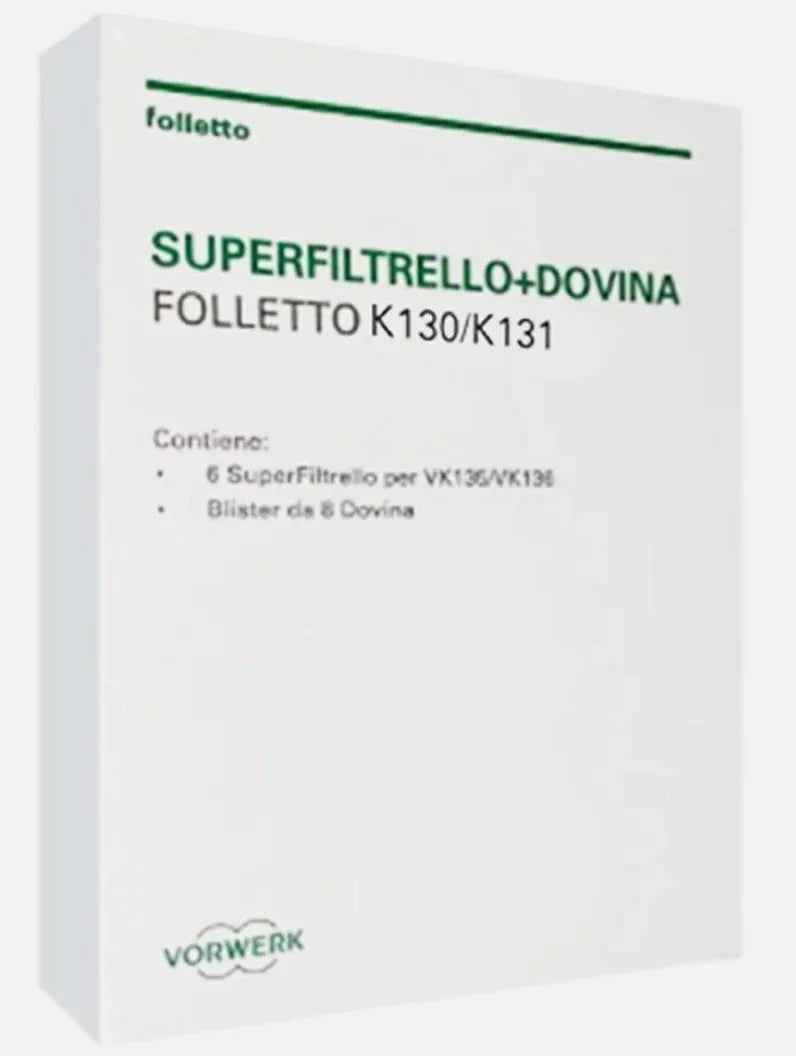 Superfiltrello più dovina K1 per VK130 VK131 originale vorwerk 43729