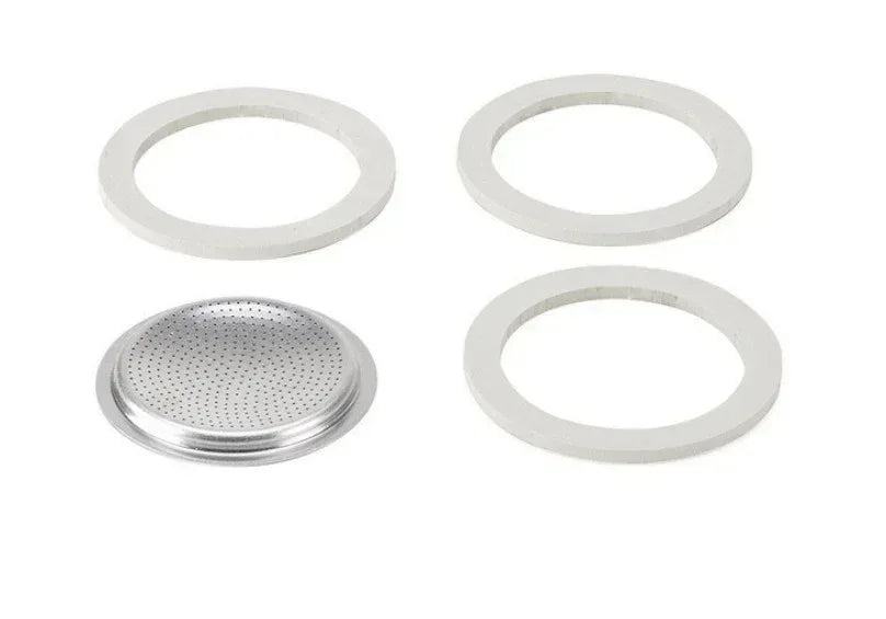 Kit tre guarnizioni più piastra per moka nove tazze originale Bialetti 0800035 - proricambi.it