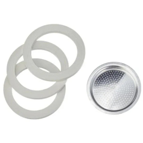 Kit tre guarnizioni più piastra per moka nove tazze originale Bialetti 0800035 - proricambi.it