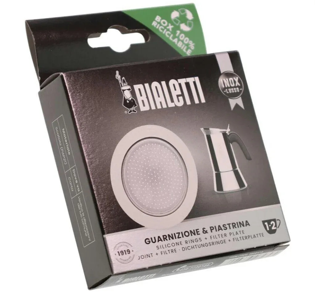 Guarnizione e piastina caffettiera 1/2 tazza originale Bialetti 0800410 - proricambi.it