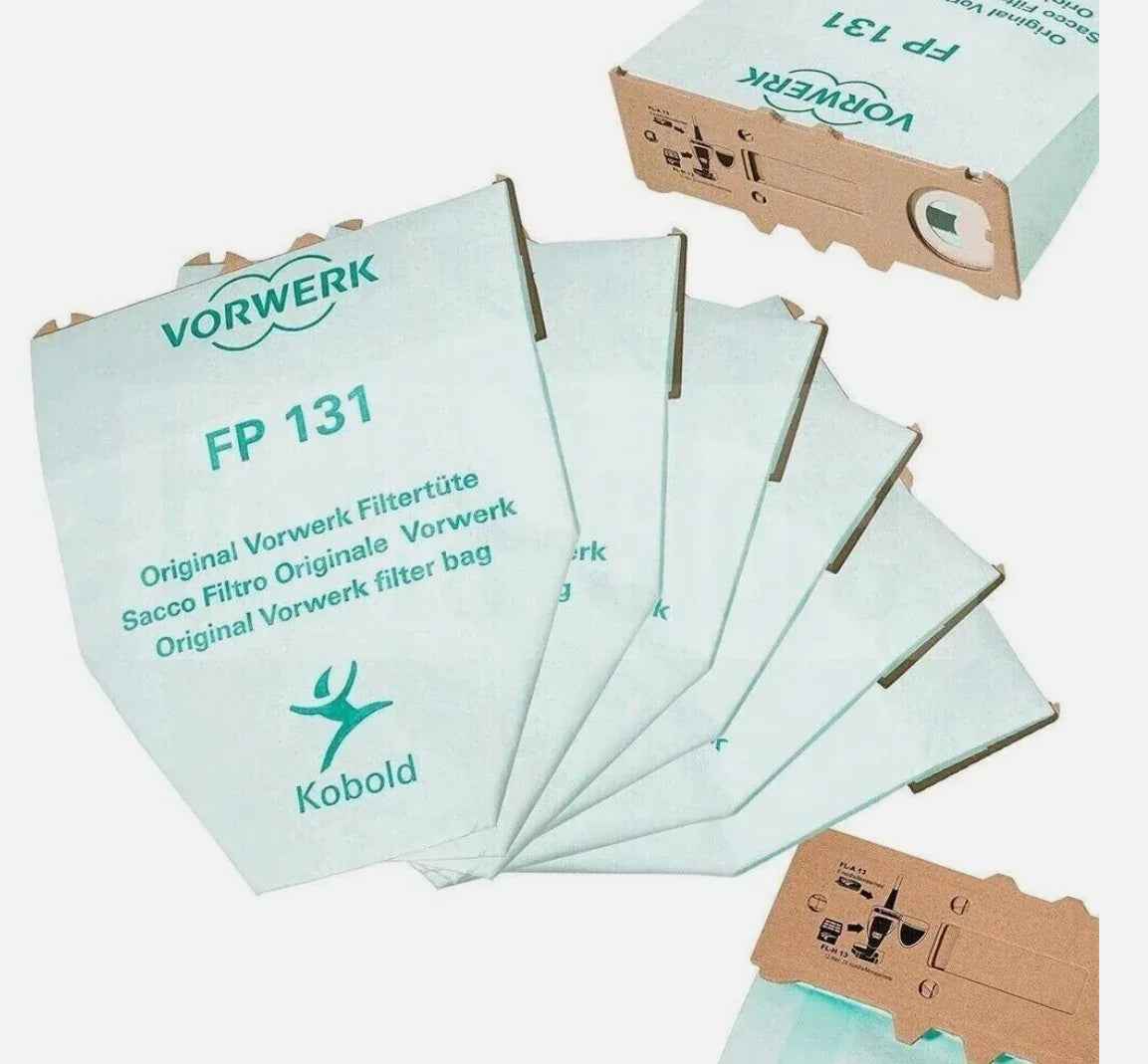 Confezione Superfiltrello più Dovina K1 per VK130 VK131 originale Vorwerk 43729