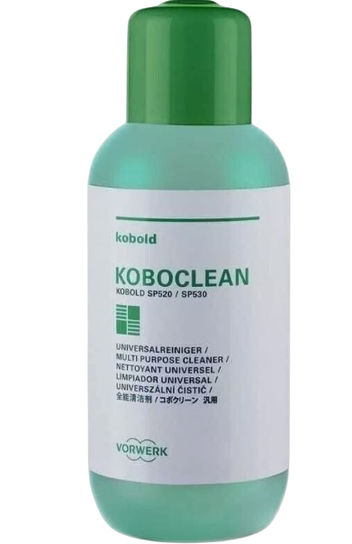 Bottiglia di detersivo Koboclean Universale da 500 ml di Vorwerk, progettata per pulizie multiuso e compatibile con elettrodomestici Kobold.