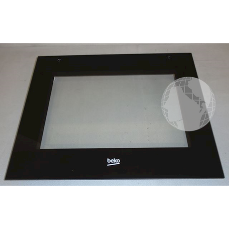 Vetri porta forno: 210301034 Sportello in vetro temperato per forno (Originale Beko) no maniglia e cerniere Dimensioni: 594x461x37mm BEKO