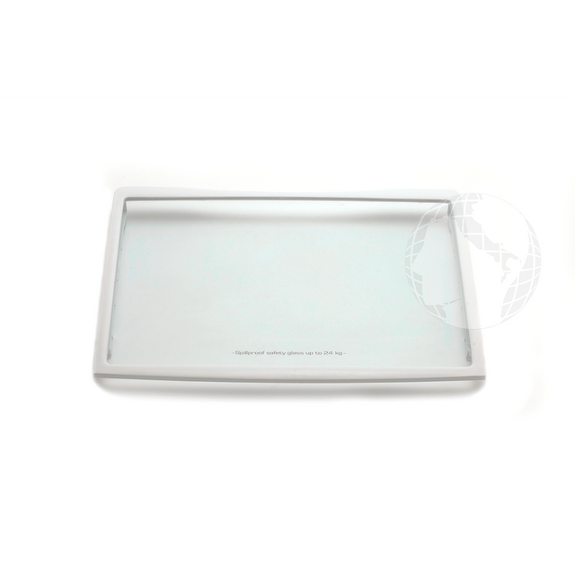 Parti estetiche varie: 0060206524 Glass shelf with plastic frame HAIER