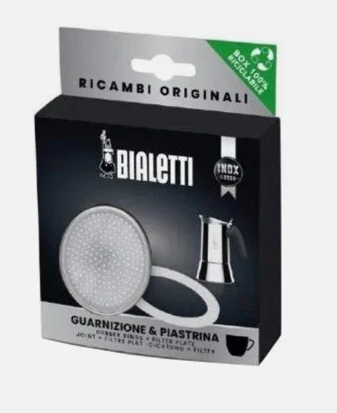 Guarnizione e piastina caffettiera 10 tazze originale Bialetti 0800413 - proricambi.it
