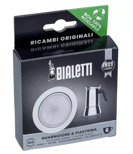 Guarnizione e piastina caffettiera 6 tazze originale Bialetti 0800412 - proricambi.it