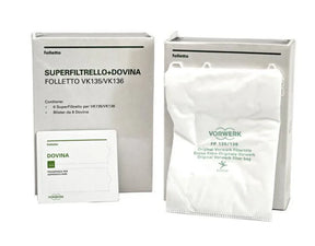 Superfiltrello per VK135 VK136 8 pezzi piu' dovina originale vorwerk 45031 - proricambi.it