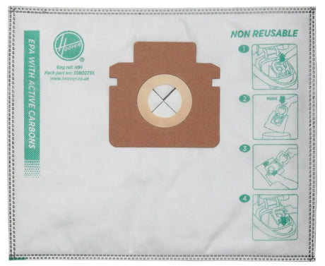 Sacchetti aspirapolvere Hoover H91 originali 35602735 - proricambi.it