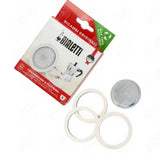 Kit tre guarnizioni più piastra per moka due tazze originale Bialetti 0800032 - proricambi.it