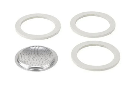Kit tre guarnizioni più piastra per moka nove tazze originale Bialetti 0800035 - proricambi.it