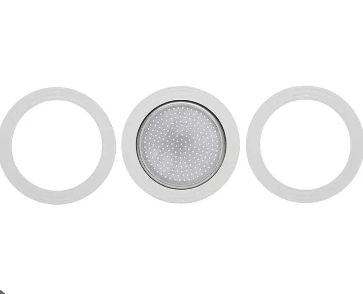 Kit tre guarnizioni più piastra per moka nove tazze originale Bialetti 0800035 - proricambi.it