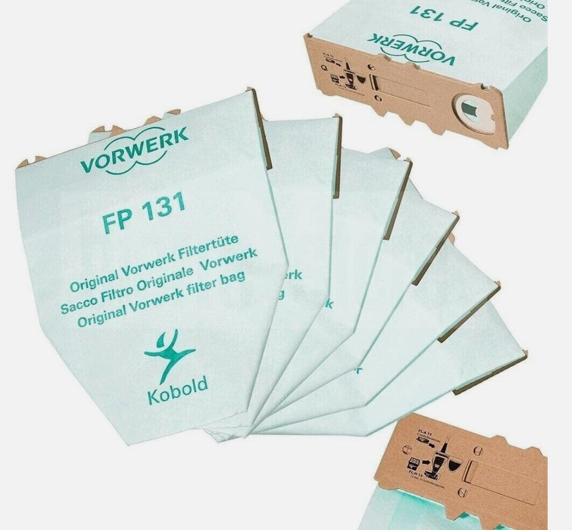 Confezione Superfiltrello più Dovina K1 per VK130 VK131 originale Vorwerk 43729