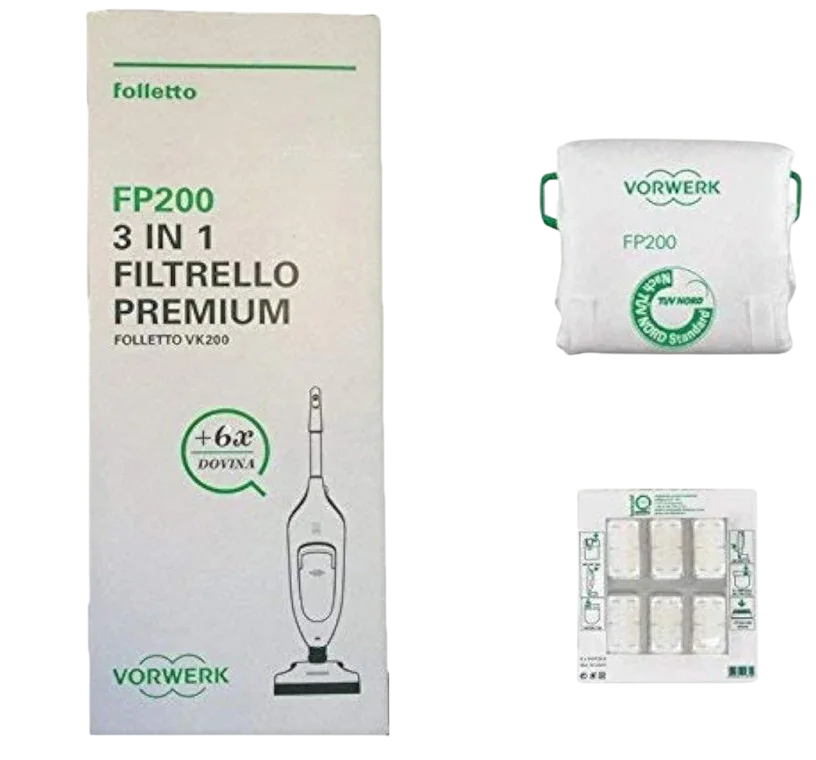 Filtrello premium per VK200 più dovina 6 pezzi originale vorwerk 01138 - proricambi.it